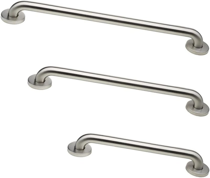 GrabBars.com Grab Bar Bundle - ADA Compliance - Brushed Stainless, 1.5" Diameter - 18", 36", 42" - Pack of 3 - Image 1